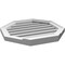 Ekena Millwork Octagonal Surface Mount PVC Gable Vent: Functional, w/ 2"W x 2"P Brickmould Sill Frame, 22"W x 22"H GVPOC22X2203SF - alternate 3